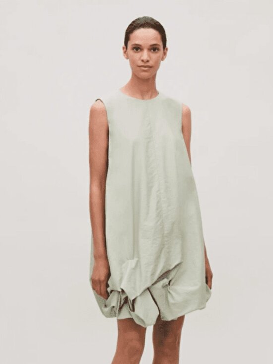 COS Dresses & Skirts - COS Bubble Hem Dress | Size 6 | Lyocell Blend | Architectural Cocoon